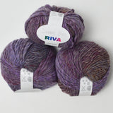 Purple Debbie Bliss Riva Wool Yarn - 3 Skeins