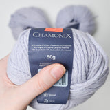 Light Gray Jaeger Chamonix Angora, Wool + Polyamide Blend Yarn - 5 Balls
