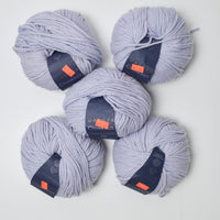 Light Gray Jaeger Chamonix Angora, Wool + Polyamide Blend Yarn - 5 Balls