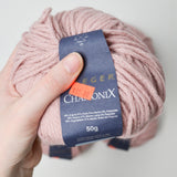 Light Pink Jaeger Chamonix Angora, Wool + Polyamide Blend Yarn - 4 Balls