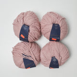 Light Pink Jaeger Chamonix Angora, Wool + Polyamide Blend Yarn - 4 Balls