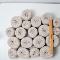 Beige Off-White Wool Rug Yarn - 19 Balls