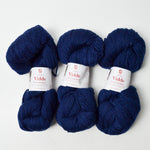 Deep Blue Hillesvag Ullvarefabrikk Vidde Worsted Wool Yarn - 3 Skeins