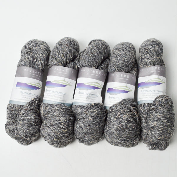 Gray Tweed Arranmore Donegal Heritage Wool, Cashmere + Silk Blend Yarn - 5 Skeins
