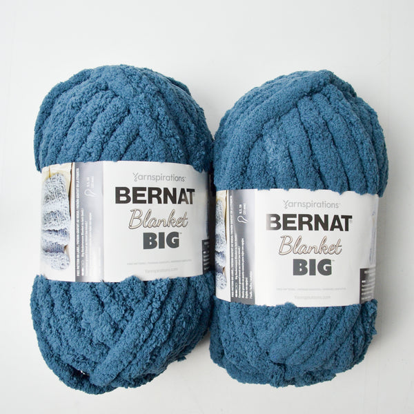 Blue Spruce Bernat Blanket Big Polyester Yarn - 2 Skeins