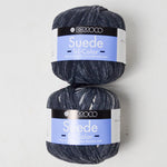 Gray Berroco Suede Tri-Color Nylon Ribbon Yarn - 2 Balls