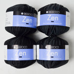 Black Berroco Zen Cotton + Nylon Blend Ribbon Yarn - 4 Balls