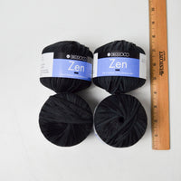 Black Berroco Zen Cotton + Nylon Blend Ribbon Yarn - 4 Balls