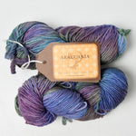 Purple, Blue + Green Araucania Toconao Multy Merino Wool Yarn - 2 Skeins