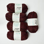 Red + Brown "Spiced Apple" Lion Brand Wool Ease Thick & Quick Yarn - 5 Skeins
