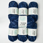 Blue "River Run" Lion Brand Wool Ease Thick & Quick Yarn - 7 Skeins