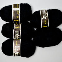 Black Papagena Alpaca + Acrylic Blend Yarn - 5 Skeins