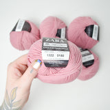 Light Pink Filatura di Crosa Zara Wool Yarn - 6 Balls