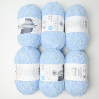 Light Blue and Green Loops + Threads Cozy Boucle Yarn - 6 Skeins
