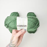 Green Caron Simply Soft Party Sparkly Acrylic Yarn - 3 Skeins