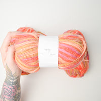 Orange + Pink Variegated Knitgo Acrylic Yarn - 3 Skeins