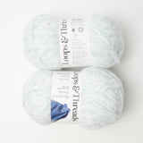 Light Blue Loops + Threads Heathered Tweed Polyester Blend Yarn - 2 Skeins