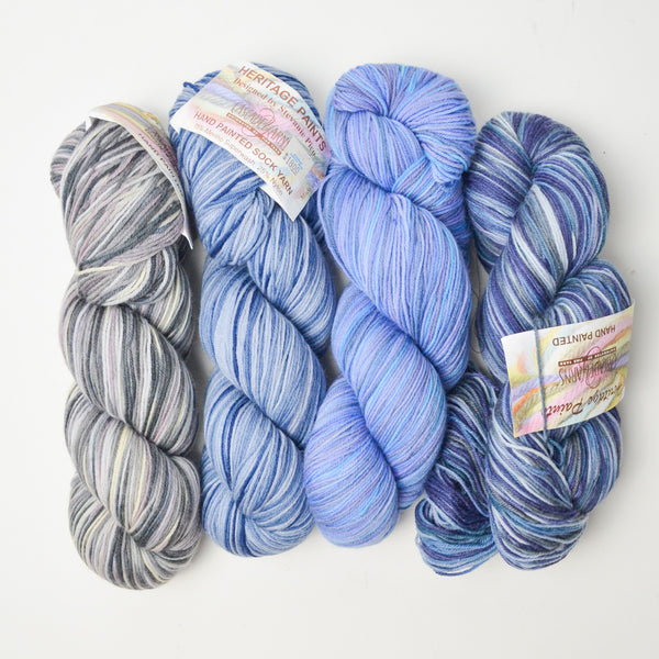 Variegated Cascade Yarns Heritage Paints Wool + Nylon Blend Sock Yarn - 4 Skeins