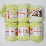 Green Cotton Yarn - 6 Skeins