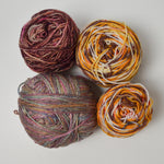Variegated Wool Blend Yarn - 4 Balls