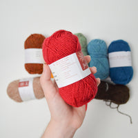 Rainbow Jamieson & Smith Wool Yarn - 9 Small Skeins
