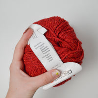 Red Gedifra English Tweed Merino, Nylon + Angora Blend Yarn - 2 Balls