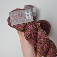 Brown + Purple Crystal Palace Yarn Silk Tweed 100% Silk Yarn - 2 Skeins + Extra