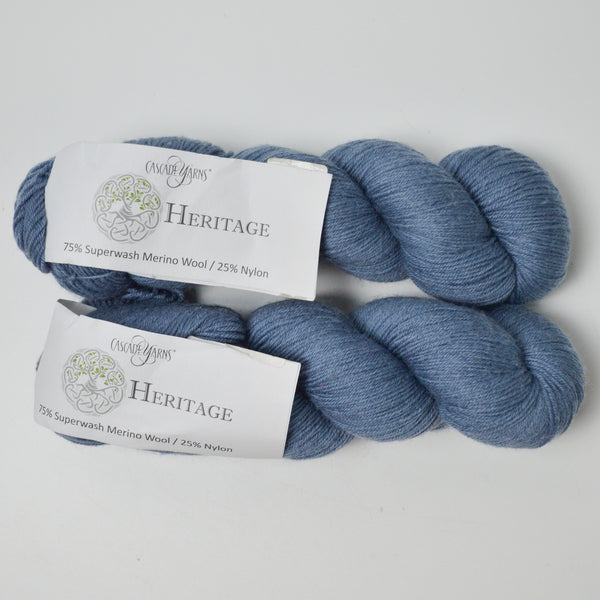 Blue Cascade Yarns Heritage Superwash Merino Blend Yarn - 2 Skeins