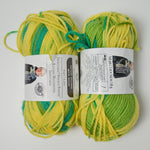 Green + Yellow Loops + Threads Impeccable Speckle Stripes Yarn - 2 Skeins