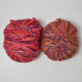 Colorful Variegated Berroco Boboli Lace Wool, Viscose + Acrylic Blend Yarn - 2 Balls