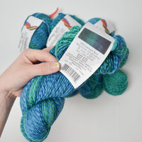 Teal Variegated Cascade Yarns 220 Superwash Yarn - 4 Skeins + Extra