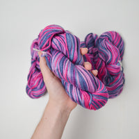 Purple + Pink Variegated Silky Yarn - 5 Skeins