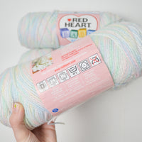 Pastel Variegated Red Heart Baby Yarn - 3 Skeins