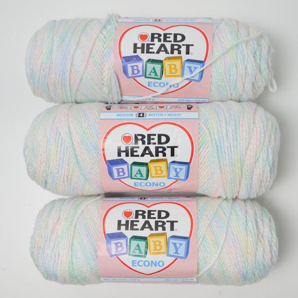 Pastel Variegated Red Heart Baby Yarn - 3 Skeins