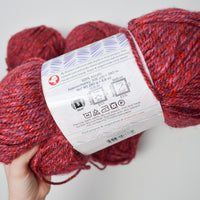 Red Nicole Stitch Studio Heather Chunky Acrylic Yarn - 3 Skeins + Project