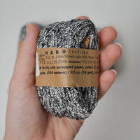Black + White Habu Textiles Silk Wrapped Paper Yarn - 5 Skeins