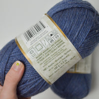 Blue Bernat Satin Acrylic Yarn - 2 Skeins