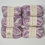 Purple Variegated Rowan All Seasons Cotton Yarn - 6 Skeins