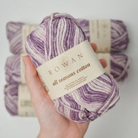 Purple Variegated Rowan All Seasons Cotton Yarn - 6 Skeins