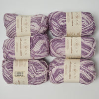 Purple Variegated Rowan All Seasons Cotton Yarn - 6 Skeins