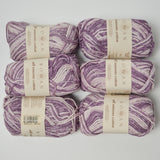 Purple Variegated Rowan All Seasons Cotton Yarn - 6 Skeins