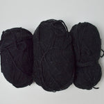Black Acrylic Yarn - 3 Skeins