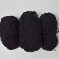 Black Acrylic Yarn - 3 Skeins