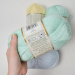 Pastel Bernat Satin Acrylic Yarn - 4 Skeins