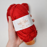 Orange Rowan All Seasons Cotton + Red Knit Picks CotLin Yarn - 5 Skeins