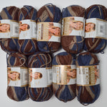 Dark Variegated Vanna's Choice Acrylic Yarn - 9 Skeins