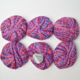 Colorful Variegated Fiesta Wool Blend Yarn - 6 Balls