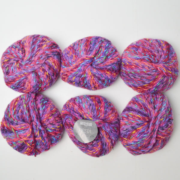 Colorful Variegated Fiesta Wool Blend Yarn - 6 Balls
