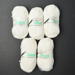 White Reynolds Saucy Mercerized Cotton Yarn - 5 Skeins