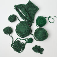 Green Yarn - 7 Balls + Extra + Project
